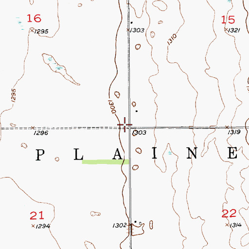 Topographic Map of Township of Belle Plaine, SD