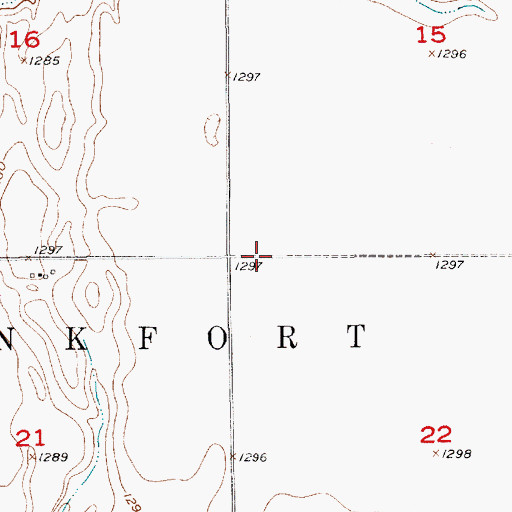 Topographic Map of Township of Frankfort, SD