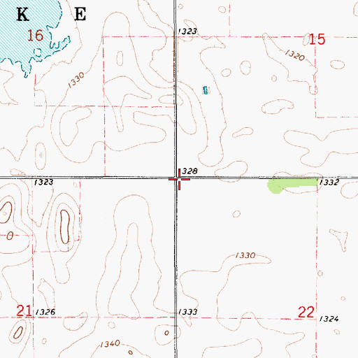 Topographic Map of Township of Lake, SD