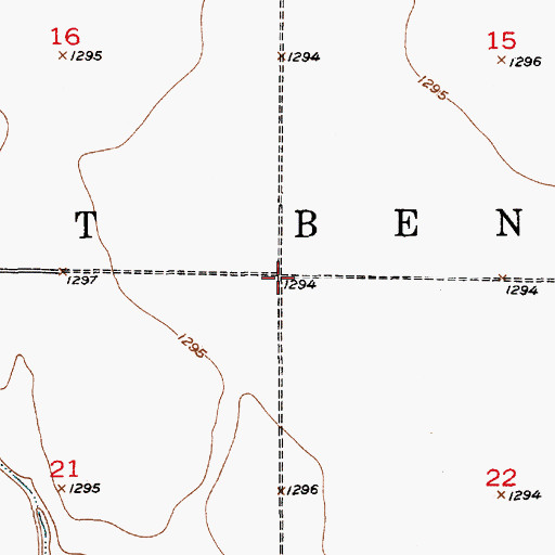 Topographic Map of Township of Great Bend, SD