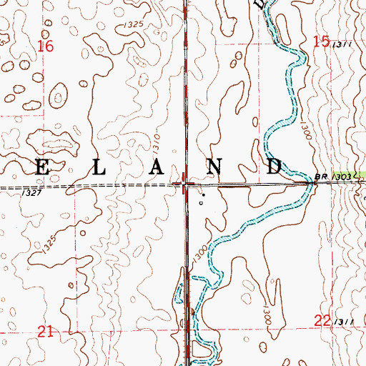 Topographic Map of Township of Groveland, SD