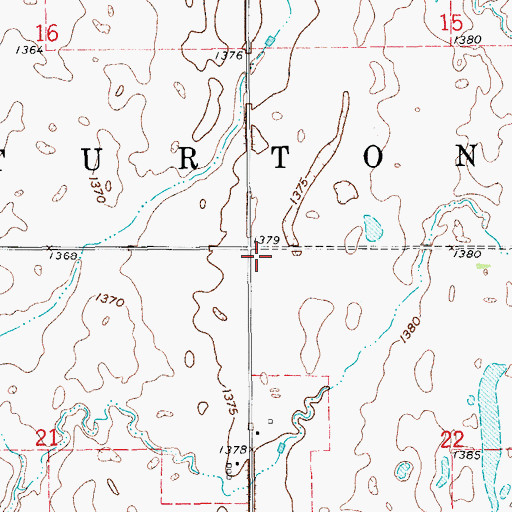 Topographic Map of Township of Turton, SD