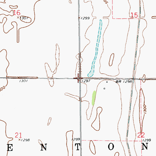 Topographic Map of Township of Benton, SD
