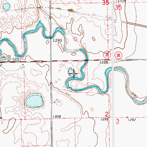 Topographic Map of Township of Northville, SD