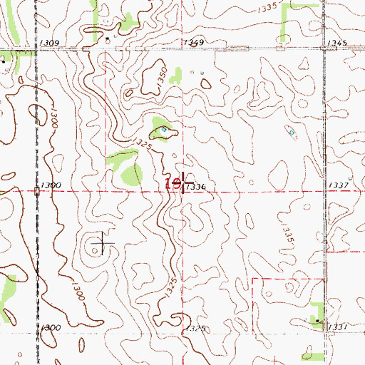 Topographic Map of Township of Belmont (historical), SD