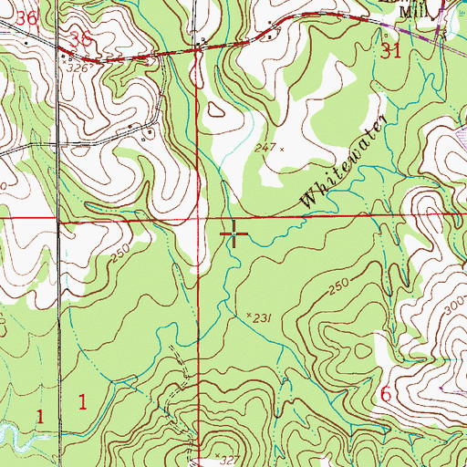 Topographic Map of Shoal Creek, AL