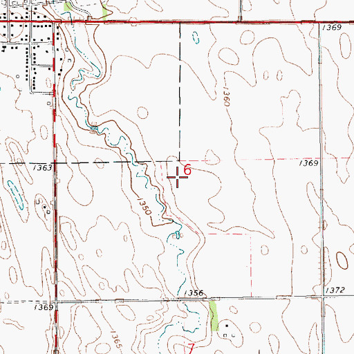 Topographic Map of Township of Doland, SD