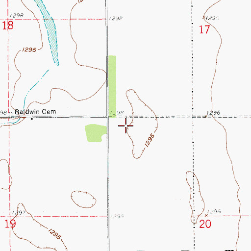 Topographic Map of Township of Tetonka, SD