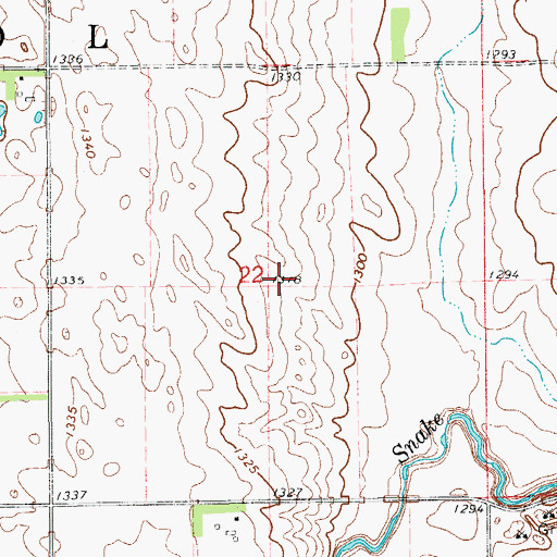 Topographic Map of Township of Athol (historical), SD