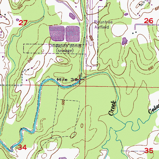 Topographic Map of Shoal Creek, AL
