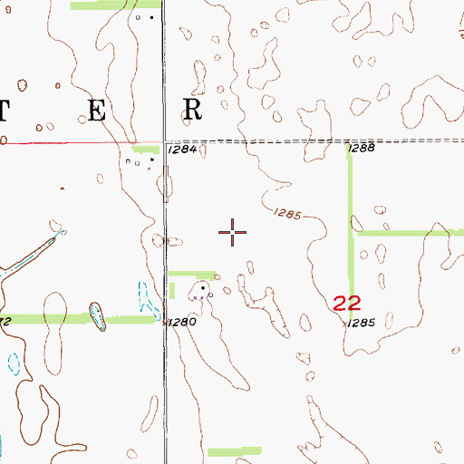 Topographic Map of Township of Custer, SD