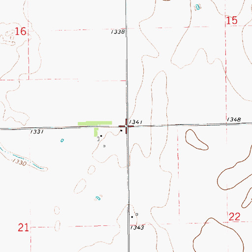 Topographic Map of Township of Belle Prairie, SD