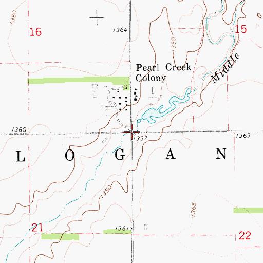 Topographic Map of Township of Logan, SD