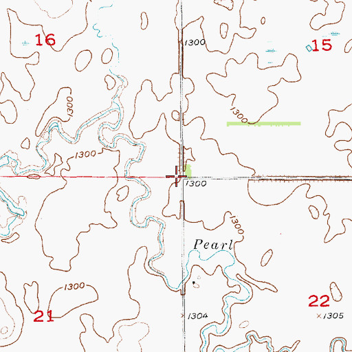 Topographic Map of Township of Pearl Creek, SD