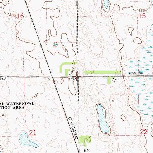 Topographic Map of Township of Carlyle, SD