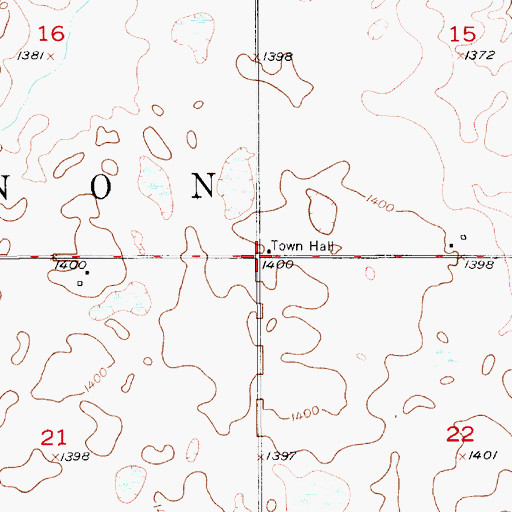 Topographic Map of Township of Vernon, SD