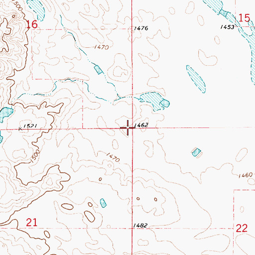 Topographic Map of Township of Burr Oak, SD