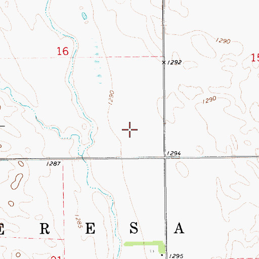 Topographic Map of Township of Theresa, SD