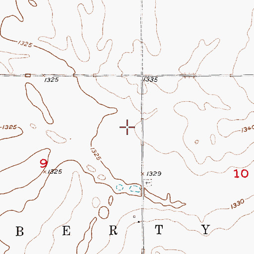 Topographic Map of Township of Shue Creek (historical), SD