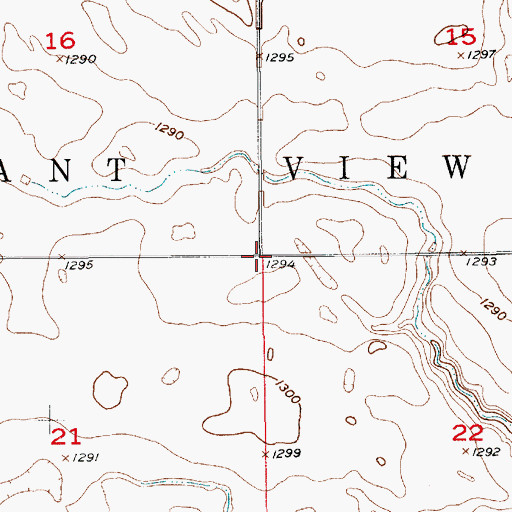 Topographic Map of Township of Pleasant View, SD
