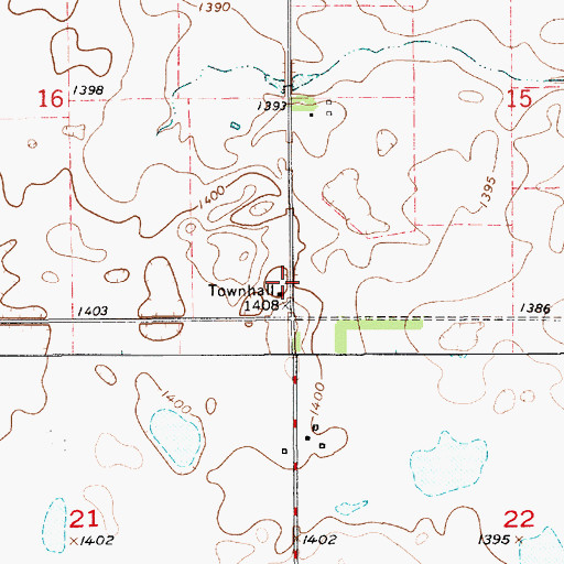 Topographic Map of Township of Whiteside, SD