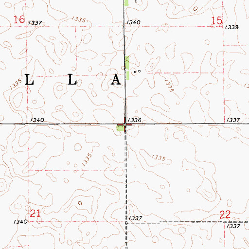 Topographic Map of Township of Bonilla, SD