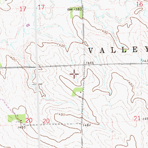 Topographic Map of Township of Valley Springs, SD