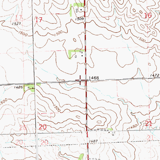 Topographic Map of Township of Red Rock, SD