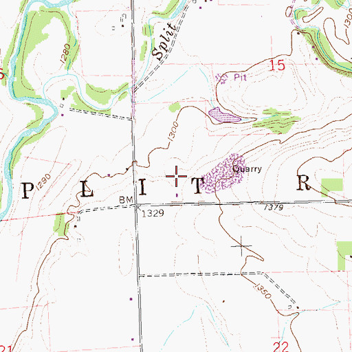 Topographic Map of Township of Split Rock, SD
