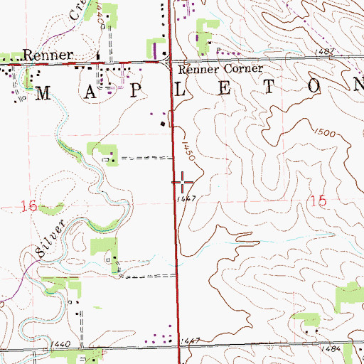 Topographic Map of Township of Mapleton, SD