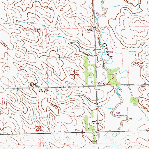 Topographic Map of Township of Benton, SD