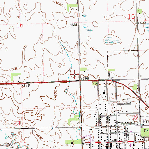 Topographic Map of Township of Hartford, SD