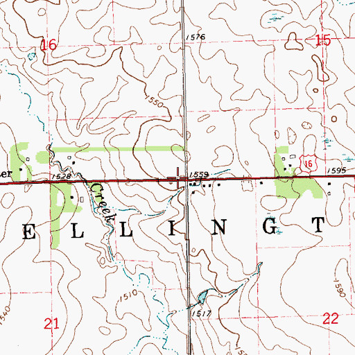 Topographic Map of Township of Wellington, SD