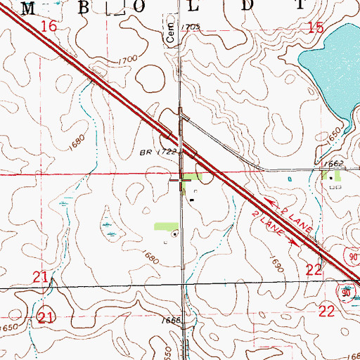 Topographic Map of Township of Humboldt, SD