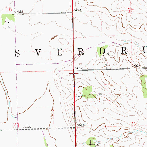 Topographic Map of Township of Sverdrup, SD