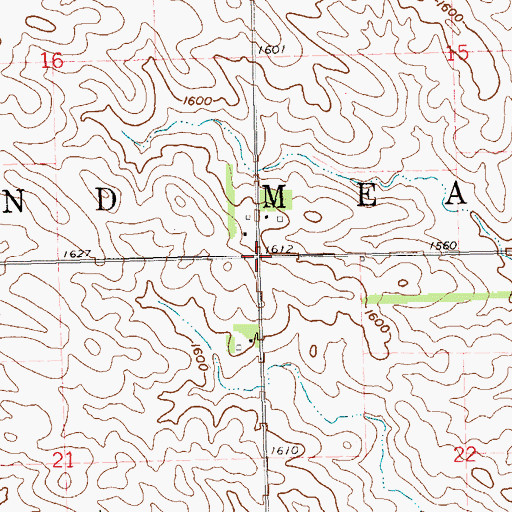 Topographic Map of Township of Grand Meadow, SD