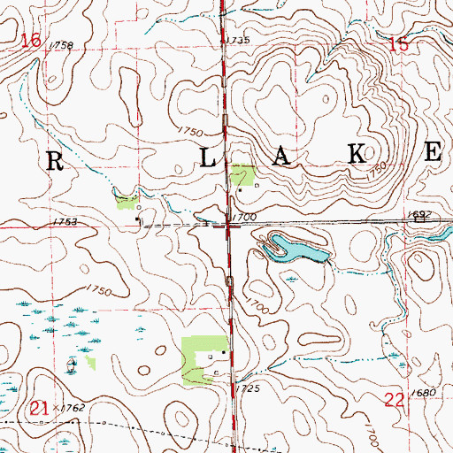 Topographic Map of Township of Clear Lake, SD