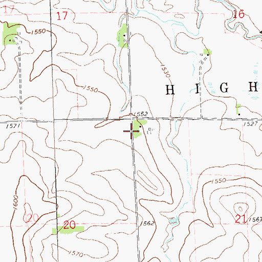 Topographic Map of Township of Highland, SD