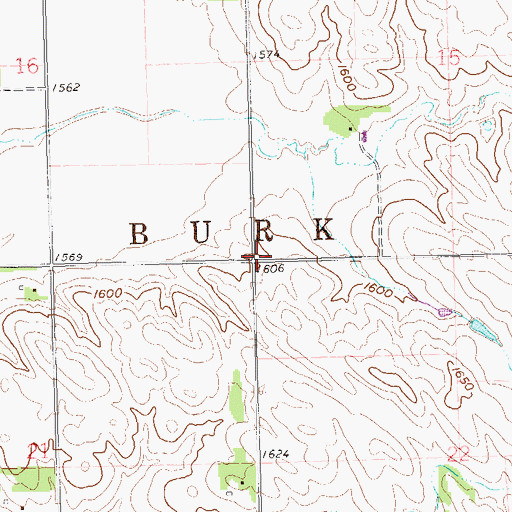 Topographic Map of Township of Burk, SD