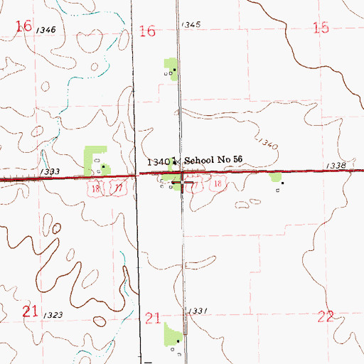 Topographic Map of Township of Lynn, SD