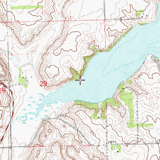 Topographic Map of Township of Lake Hendricks, SD