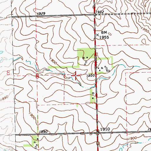 Topographic Map of Township of Richland, SD