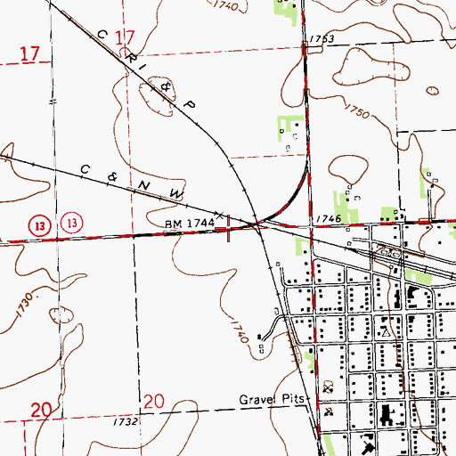 Topographic Map of Township of Elkton, SD