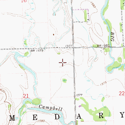 Topographic Map of Township of Medary, SD