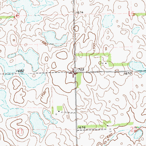 Topographic Map of Township of Oslo, SD