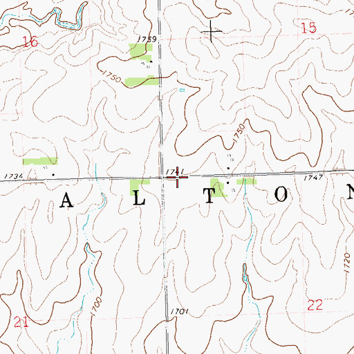 Topographic Map of Township of Alton, SD