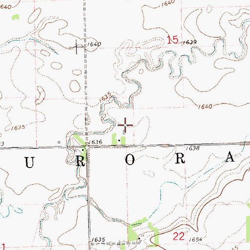 Topographic Map of Township of Aurora, SD