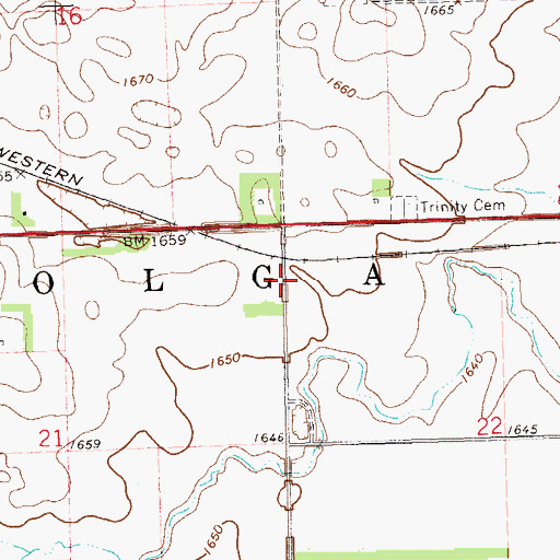 Topographic Map of Township of Volga, SD