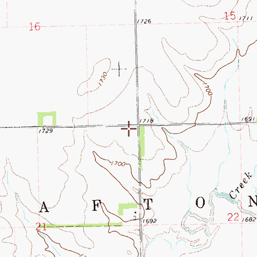 Topographic Map of Township of Afton, SD