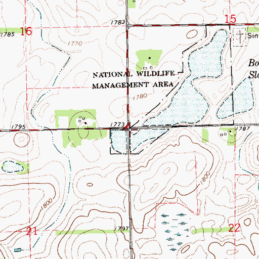 Topographic Map of Township of Lake Sinai, SD